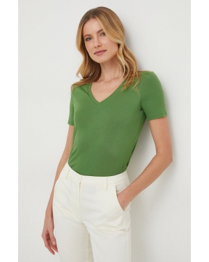 United Colors of Benetton t-shirt bawełniany damski kolor zielony