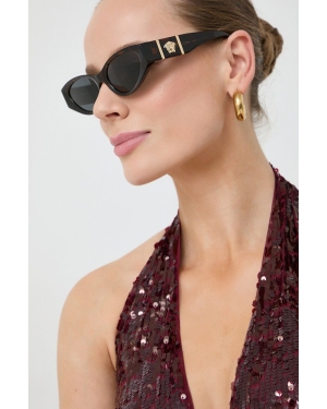 Versace okulary przeciwsłoneczne 0VE4454 damskie kolor brązowy
