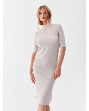 Calvin Klein Sukienka dzianinowa K20K205751 Beżowy Regular Fit
