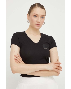 Armani Exchange t-shirt bawełniany damski kolor czarny 3DYT35 YJ3RZ