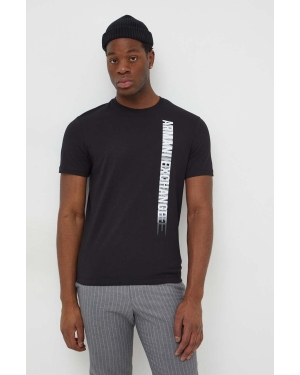 Armani Exchange t-shirt bawełniany męski kolor czarny z nadrukiem 3DZTBD ZJ9TZ