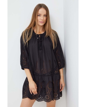 Melissa Odabash sukienka plażowa bawełniana kolor czarny