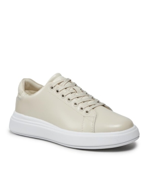 Calvin Klein Sneakersy Raised Cup Lace Up Nano Mono Bt HW0HW01878 Beżowy