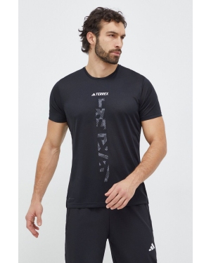 adidas TERREX t-shirt sportowy Agravic kolor czarny z nadrukiem