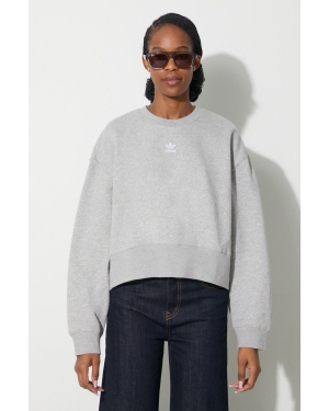 adidas Originals bluza Essentials Crew Sweatshirt damska kolor szary melanżowa IA6499