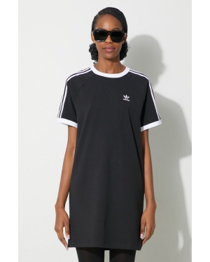 adidas Originals sukienka 3-Stripes Raglan kolor czarny mini oversize IU2534