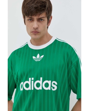 adidas Originals t-shirt męski kolor zielony z nadrukiem IM9457