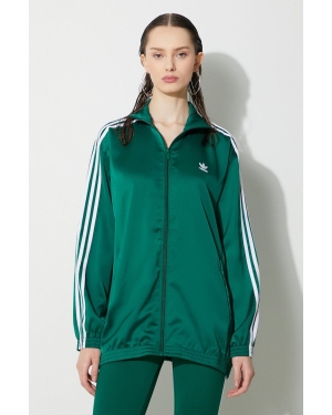 adidas Originals bluza Track Top damska kolor zielony z aplikacją IP0699