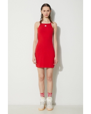 adidas Originals sukienka kolor czerwony mini dopasowana IR8128