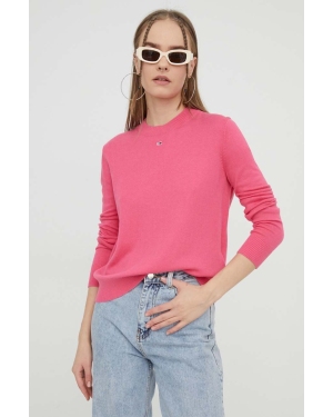 Tommy Jeans sweter damski kolor różowy lekki DW0DW17254