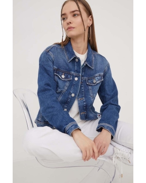 Tommy Jeans kurtka jeansowa damska kolor niebieski przejściowa DW0DW16986