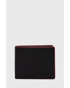 HUGO portfel skórzany męski kolor czarny 50511302