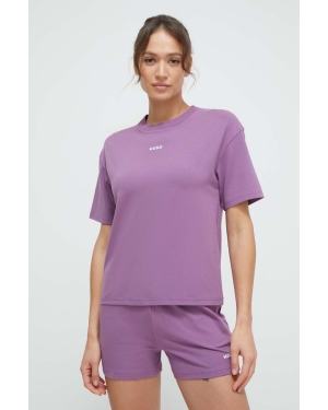 HUGO t-shirt lounge kolor fioletowy