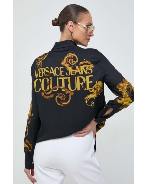 Versace Jeans Couture koszula damska kolor czarny regular z kołnierzykiem klasycznym 76HAL2P2 NS409