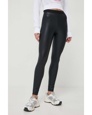Versace Jeans Couture legginsy damskie kolor czarny gładkie