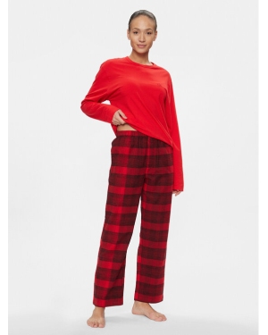 Calvin Klein Underwear Piżama 000QS7036E Czerwony Relaxed Fit