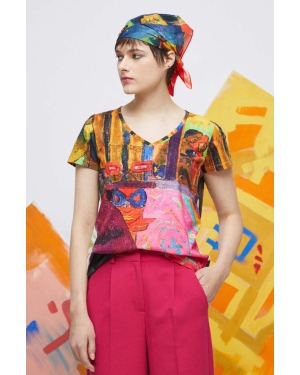 Medicine t-shirt bawełniany damski kolor multicolor
