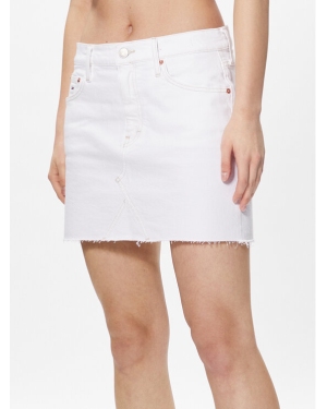 Tommy Jeans Spódnica jeansowa Izzie DW0DW15629 Biały Regular Fit