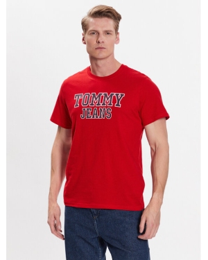 Tommy Jeans T-Shirt Essential DM0DM16405 Czerwony Regular Fit