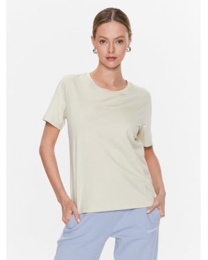 Calvin Klein T-Shirt Micro Logo K20K205454 Zielony Regular Fit
