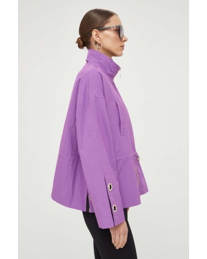 Liu Jo kurtka damska kolor fioletowy przejściowa oversize
