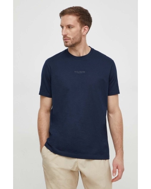 Paul&Shark t-shirt bawełniany męski kolor granatowy z nadrukiem 24411113
