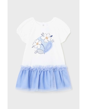Mayoral sukienka niemowlęca kolor niebieski mini rozkloszowana