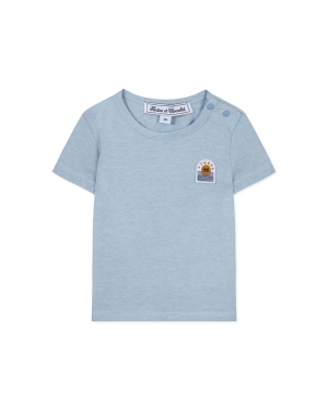 Tartine et Chocolat t-shirt bawełniany niemowlęcy kolor niebieski wzorzysty