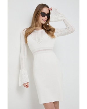 Liu Jo sukienka kolor biały mini dopasowana