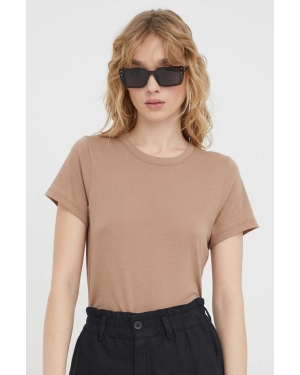 Hollister Co. t-shirt damski kolor brązowy