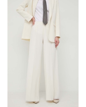 MAX&Co. spodnie damskie kolor biały proste high waist