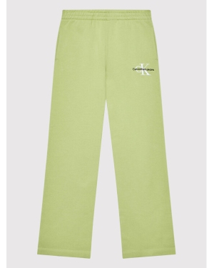 Calvin Klein Jeans Spodnie dresowe Monogram Off Placed IG0IG01434 Zielony Regular Fit
