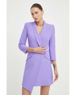 Elisabetta Franchi sukienka kolor fioletowy mini dopasowana AB56241E2