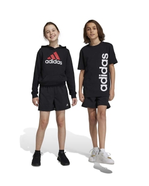 adidas szorty dziecięce kolor czarny regulowana talia