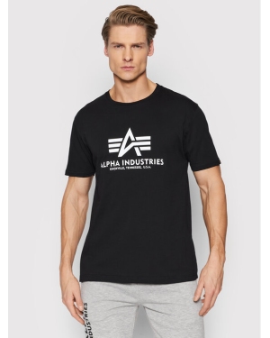 Alpha Industries T-Shirt Basic Reflective Print 100501RP Czarny Regular Fit
