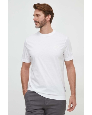 BOSS t-shirt bawełniany męski kolor biały z nadrukiem 50507787
