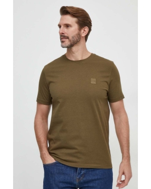 Boss Orange t-shirt bawełniany kolor zielony 50508584
