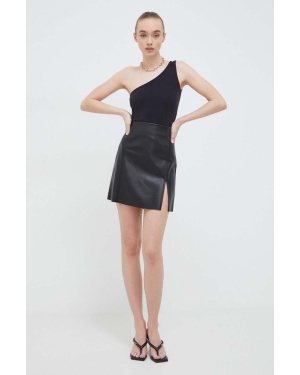 Bruuns Bazaar spódnica kolor czarny mini rozkloszowana