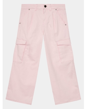 Guess Spodnie materiałowe J4RB14 WEHD0 Różowy Relaxed Fit