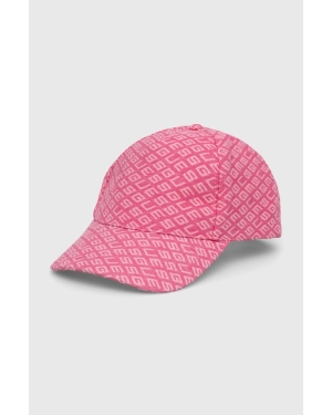Guess czapka z daszkiem kolor różowy wzorzysta AW5072 POL01