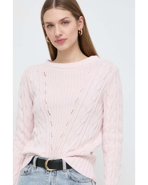 Guess sweter ELLE damski kolor różowy W4RR15 Z3C30