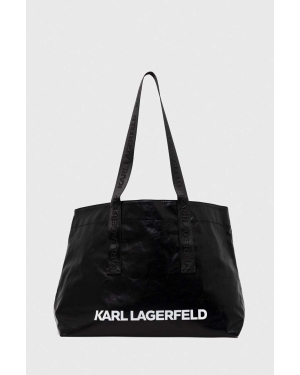 Karl Lagerfeld torebka bawełniana kolor czarny