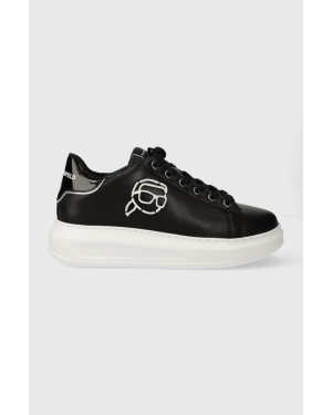 Karl Lagerfeld sneakersy skórzane KAPRI NFT kolor czarny KL62578
