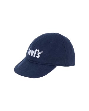 Levi's czapka dziecięca kolor niebieski z aplikacją