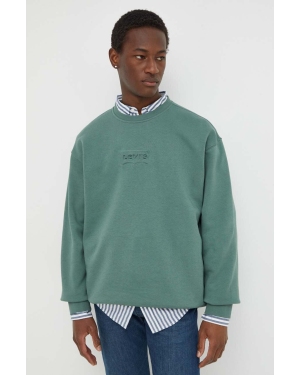 Levi's bluza bawełniana męska kolor zielony z nadrukiem