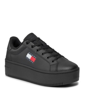 Tommy Jeans Sneakersy Tjw Flatform Ess EN0EN02518 Czarny