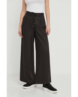 Pepe Jeans spodnie damskie kolor czarny szerokie high waist