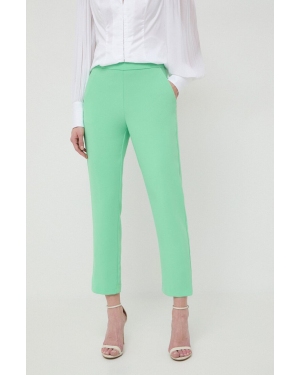 Pinko spodnie damskie kolor zielony proste high waist 102861.7624