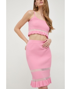 Pinko spódnica kolor różowy mini ołówkowa 102974.A1NA
