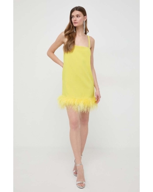 Pinko sukienka kolor żółty mini prosta